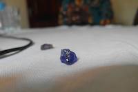 Rough blue Tanzanite gemstone