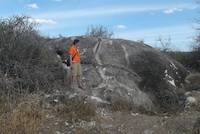 Huge boulder of dolomitic marble